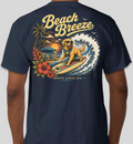 Sunset Surf Dog Pocket Tee